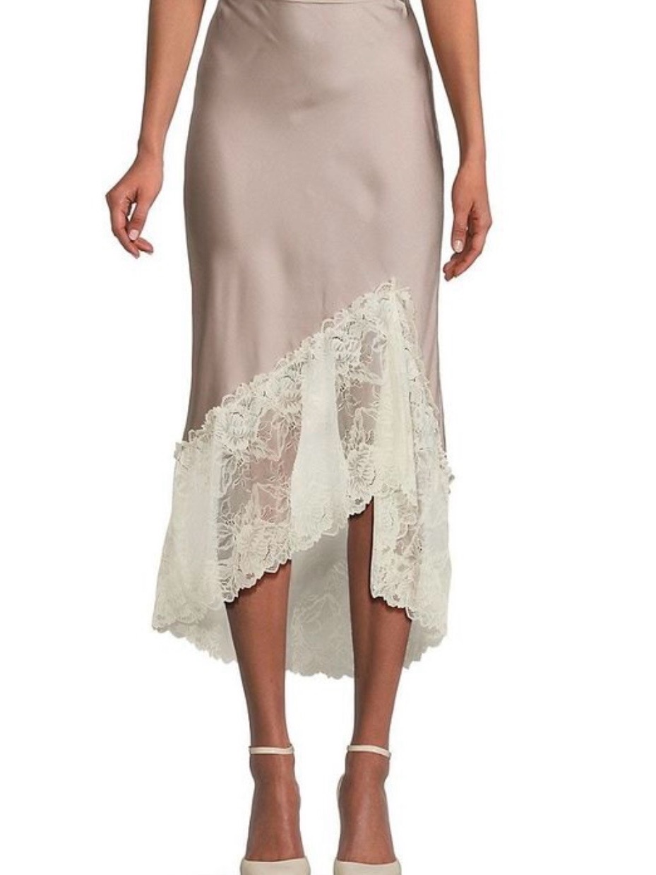 Free People Heart Eyes Half Slip Midi Skirt